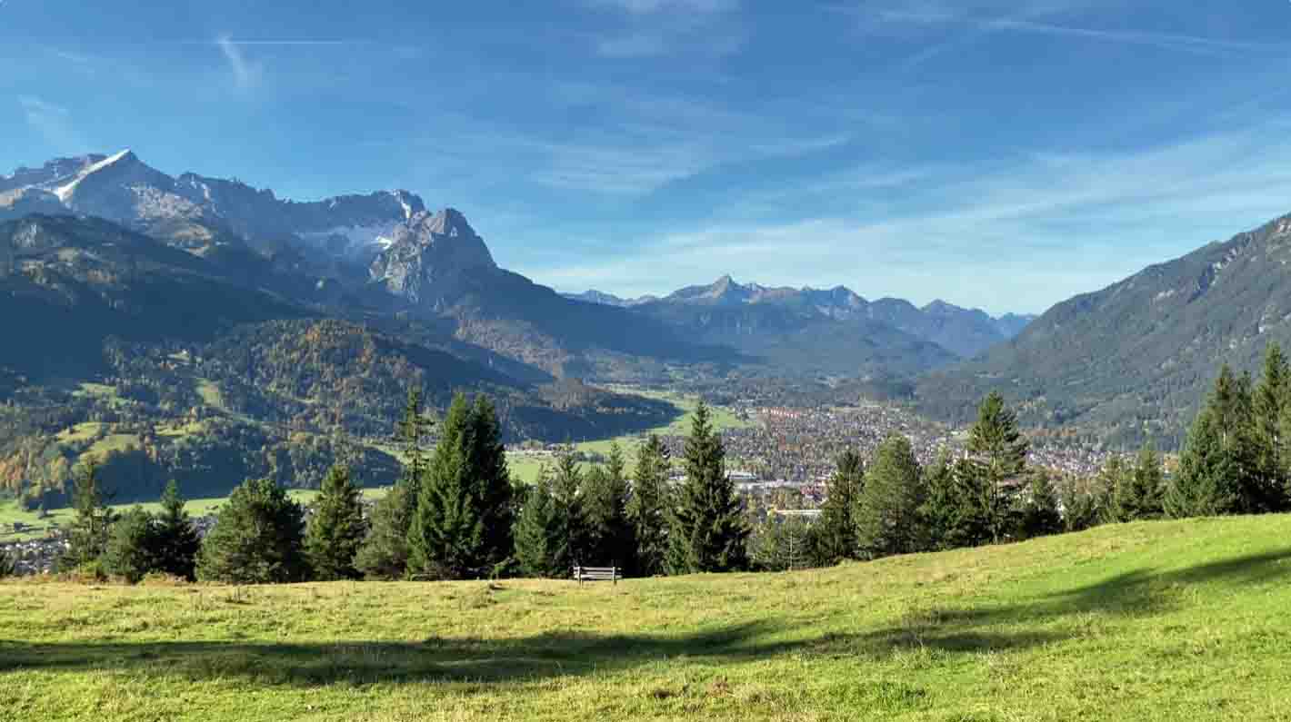 Uitzicht over de Alpen